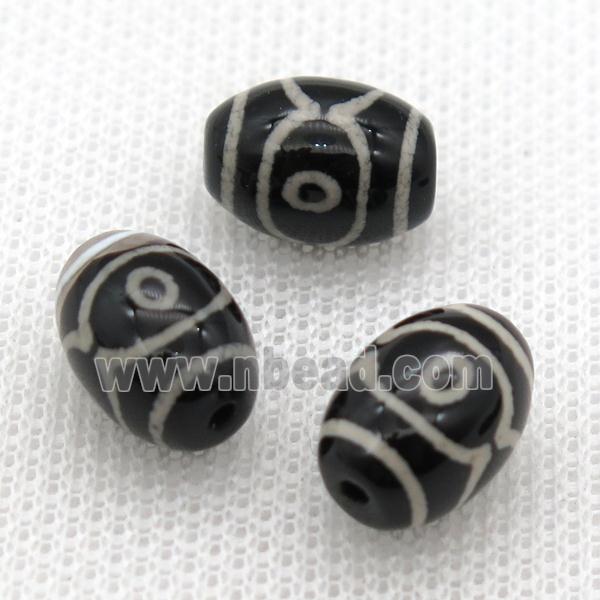 tibetan DZi barrel beads