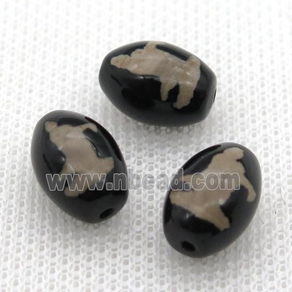tibetan DZi barrel beads