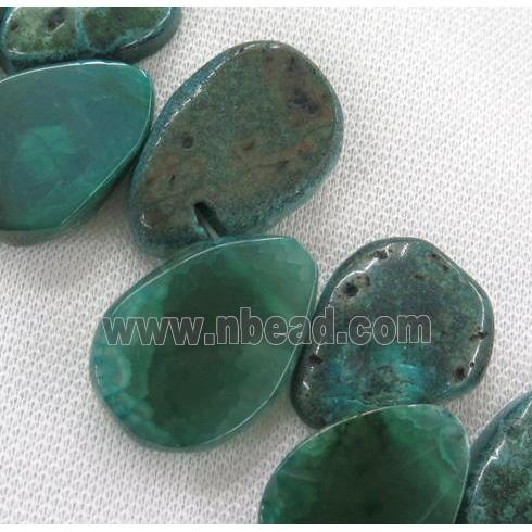Agate loose bead, teardrop