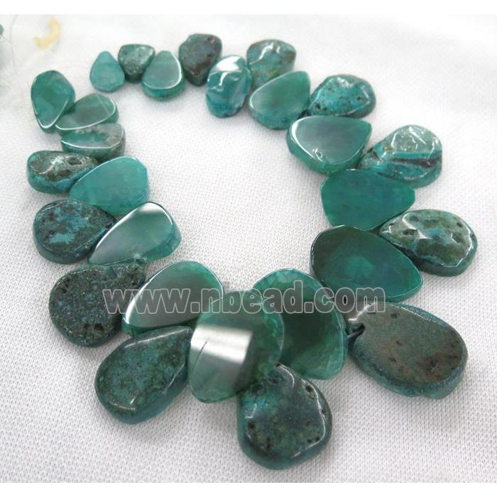 Agate loose bead, teardrop