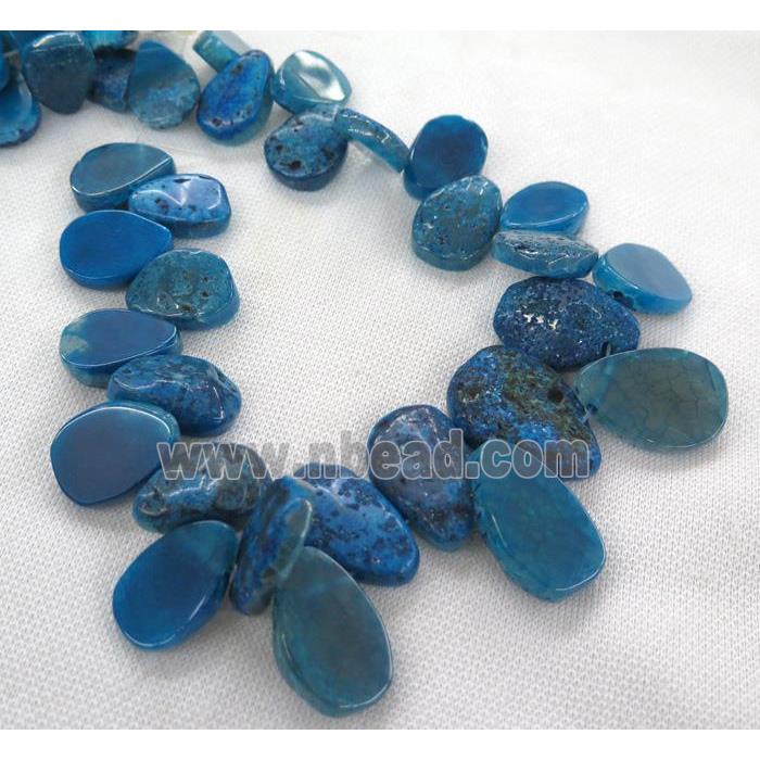 Agate loose bead, teardrop