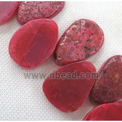 Agate loose bead, teardrop