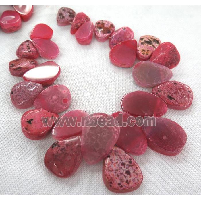 Agate loose bead, teardrop