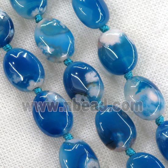 blue Cherry Agate beads, oval