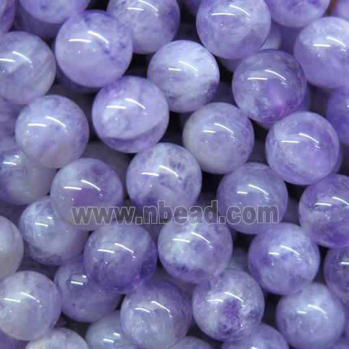 round purple Chalcedony beads