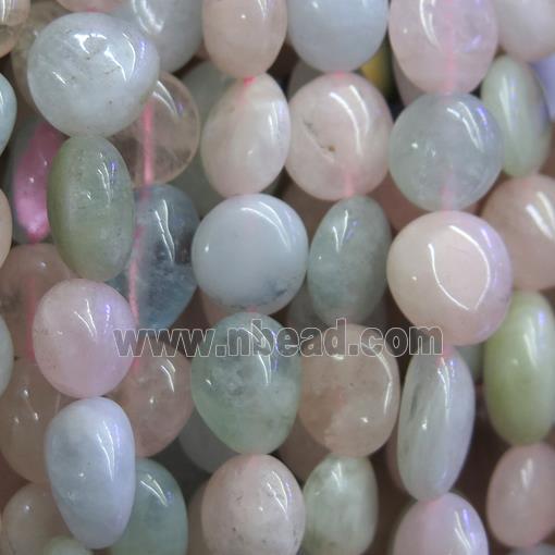 Morganite beads chip, freeform, multi color