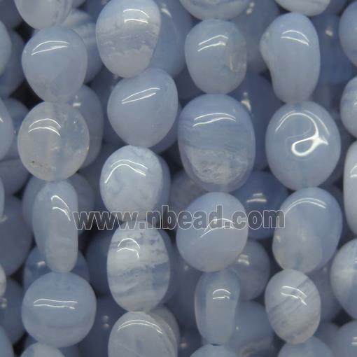 Blue Lace Agate beads chip, freeform