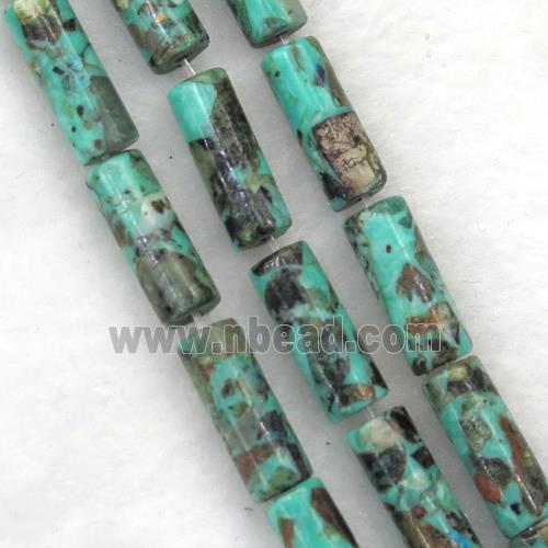 synthetical African Turquoise tube beads
