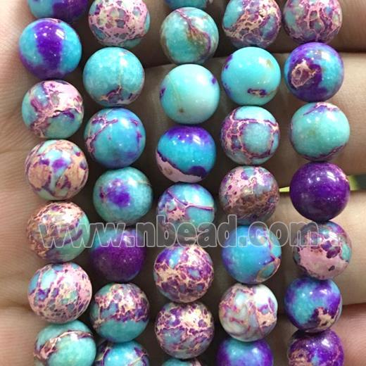 round Sea sediment jasper beads, mulit color
