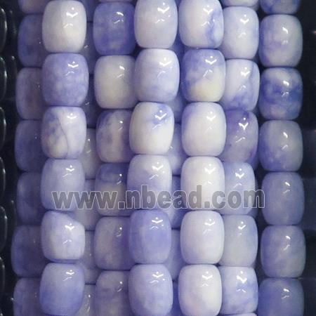 Jade barrel Beads, lavender dye