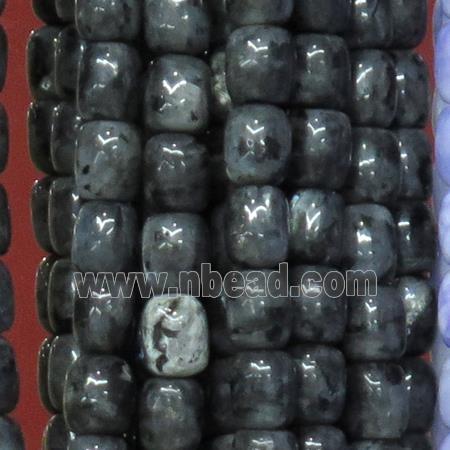 Jade barrel Beads, black dye