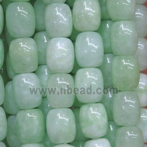 Jade barrel Beads, green dye