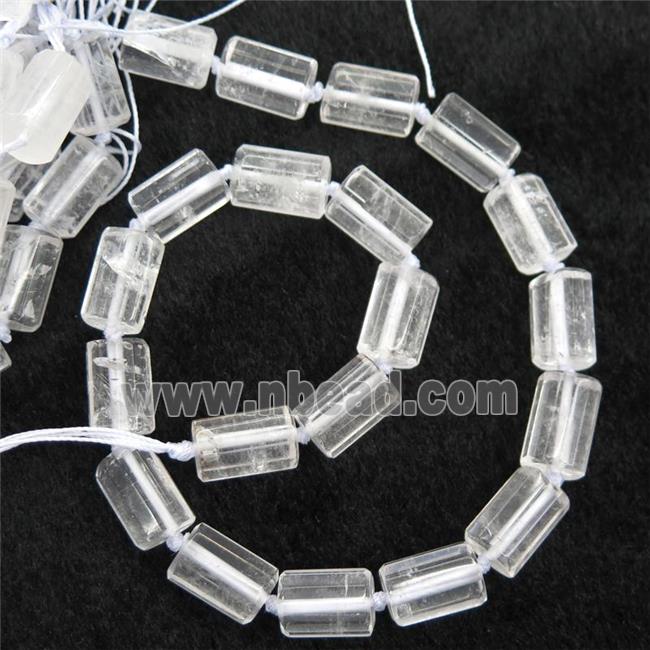 Clear Quartz Beads, faceted column