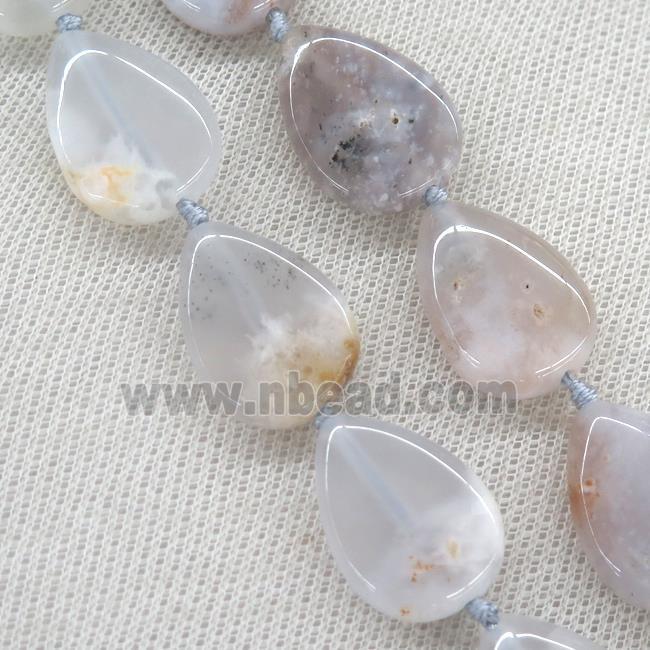 Cherry Agate Beads, teardrop