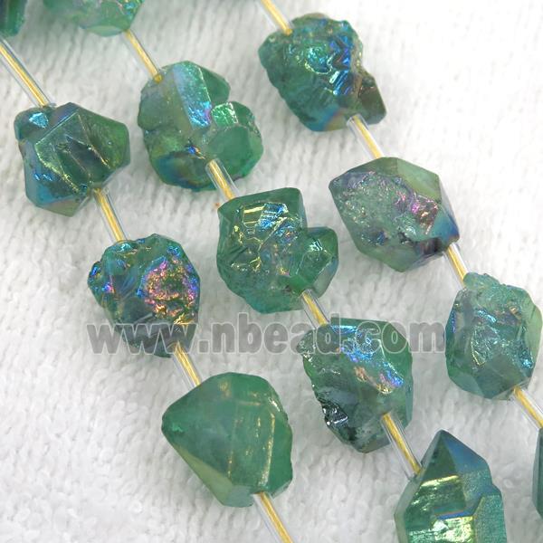 green Crystal Quartz chip beads
