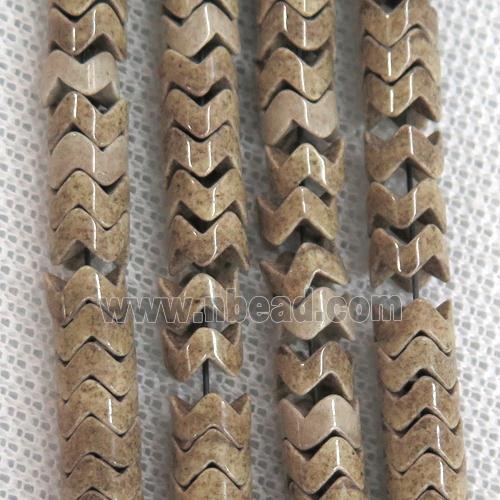 coffee Oxidative Agate wave beads