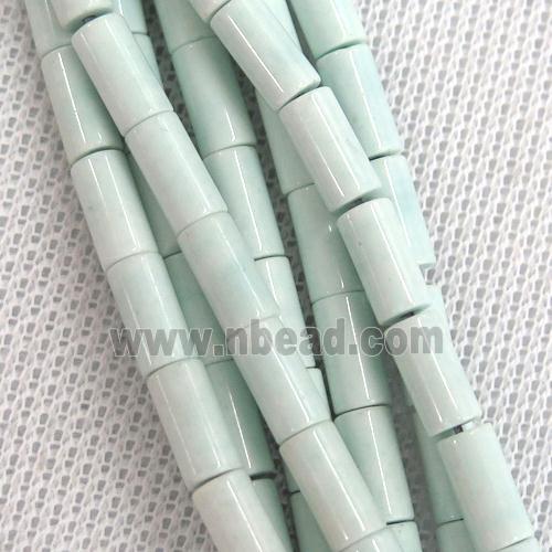 aqua Oxidative Agate tube beads
