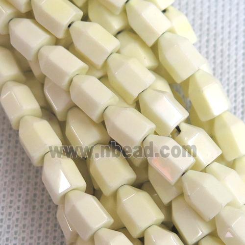 yellow Oxidative Agate bullet beads