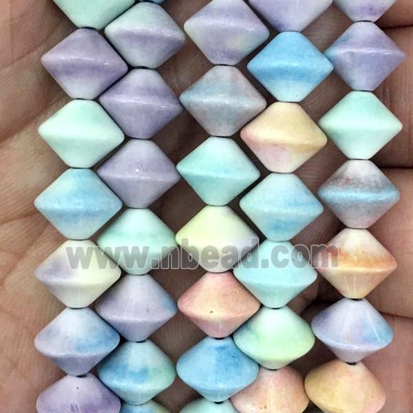 Alashan Agate bicone Beads, flying saucer