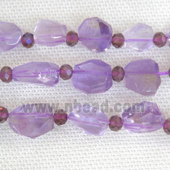 purple Amethyst beads, freeform