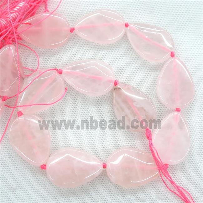 Rose Quartz teardrop beads