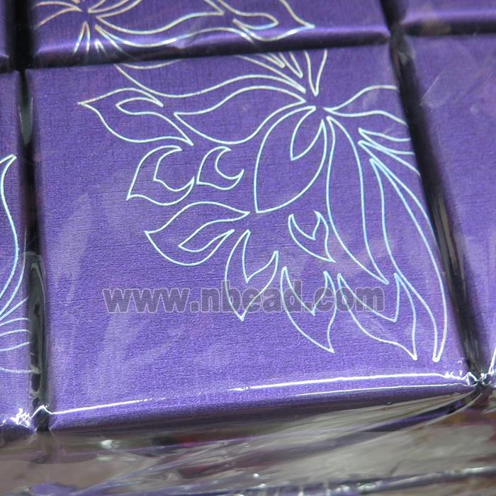 paper jewelry box for bracelet, purple