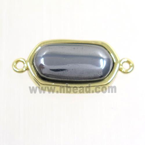 Terahertz Stone connector, oval, gold plated