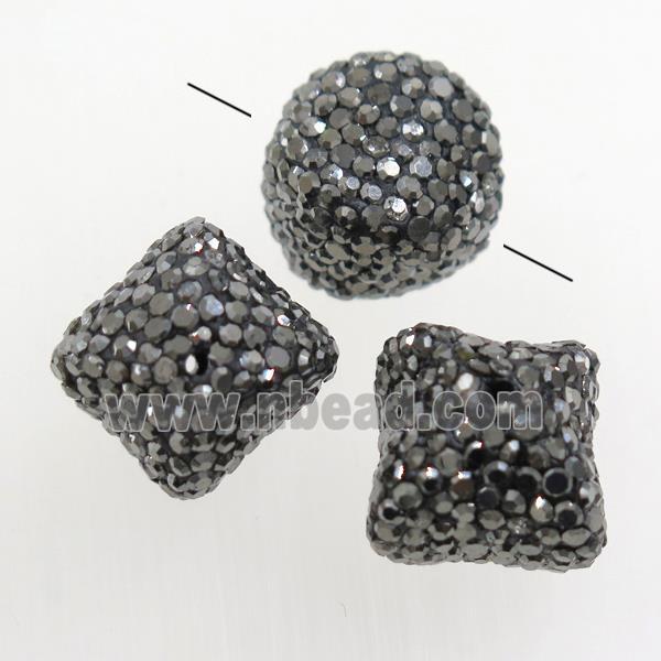 resin beads pave rhinestone