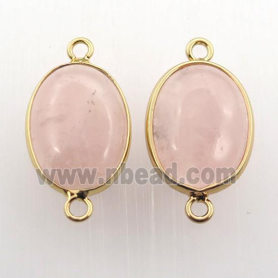 Rose Quartz oval connector