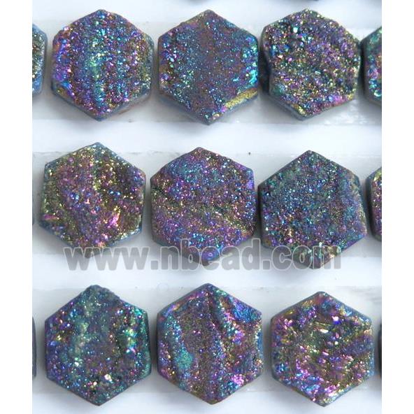 druzy quartz cabochon, oval