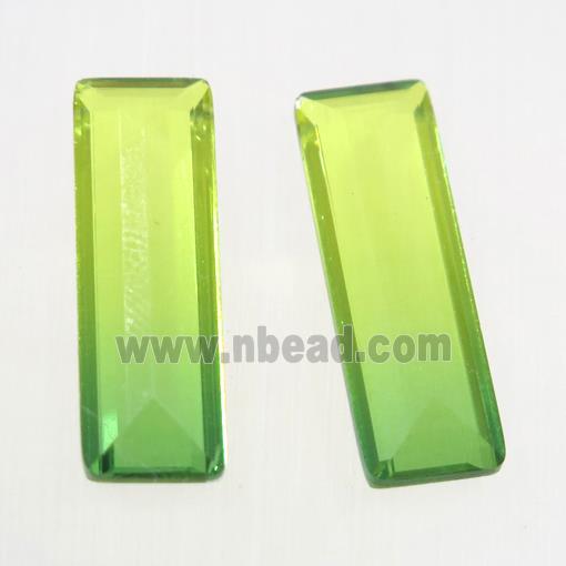 synthetical multicolor Tourmaline cabochon, no hole, rectangle