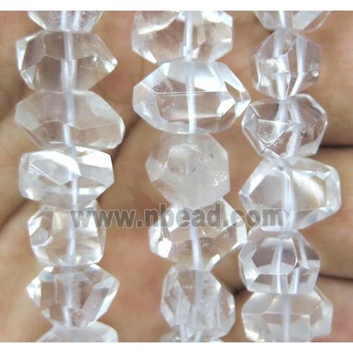 clear quartz beads, freeform