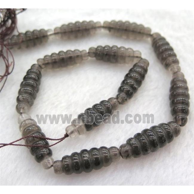 smoky quartz rice beads