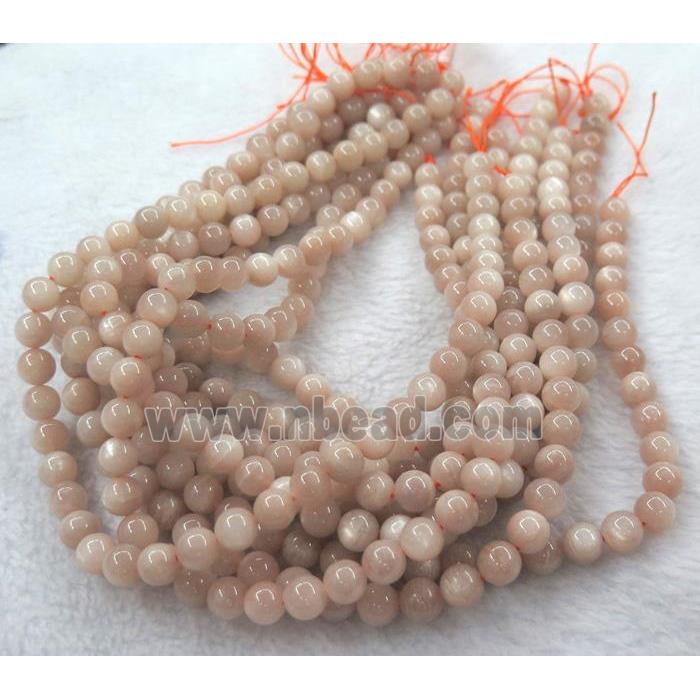 moonstone beads, round