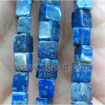 blue Lapis Lazuli cube beads