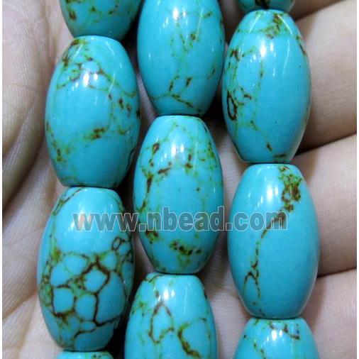 Synthetic Turquoise Beads Blue Rice