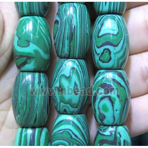 Snthetic Malachite Rice Beads Green