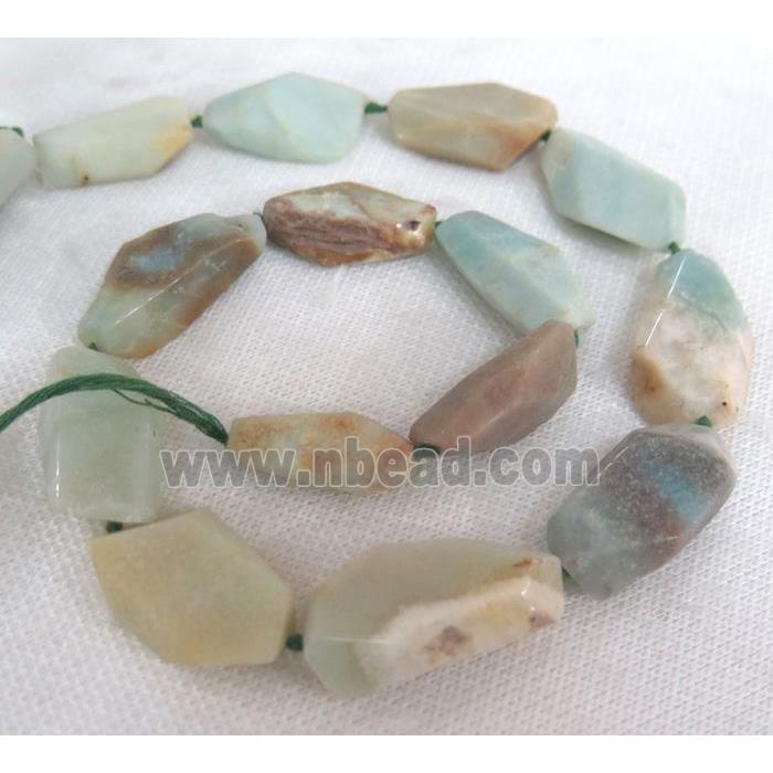 Amazonite chip bead, freeform