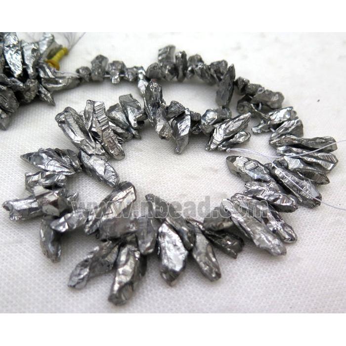 clear quartz bead, freeform