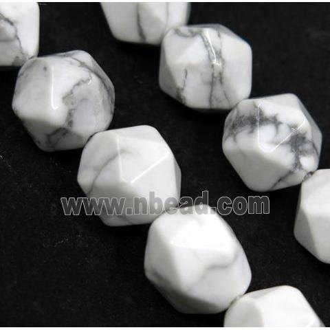 white howlite turquoise beads ball, starcut
