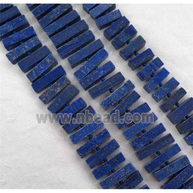 lapis lazuli collar beads, tube, blue
