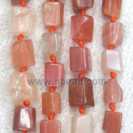orange MoonStone beads chip, tube