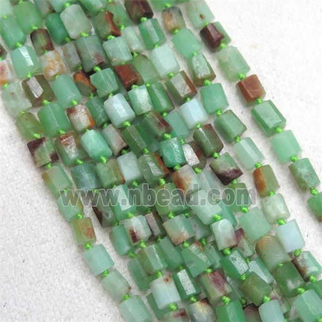 green Australian Chrysoprase chip beads, tube