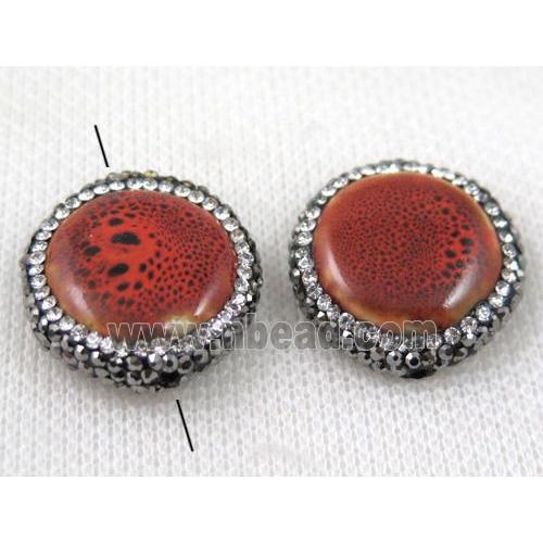 gemstone bead paved rhinestone