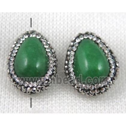 gemstone bead paved rhinestone