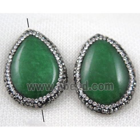 gemstone bead paved rhinestone