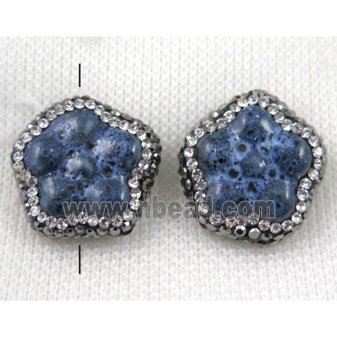 gemstone bead paved rhinestone