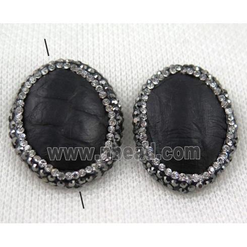 gemstone bead paved rhinestone