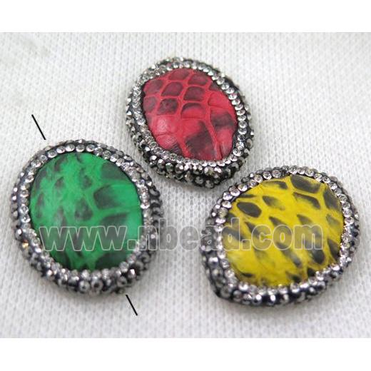 gemstone bead paved rhinestone