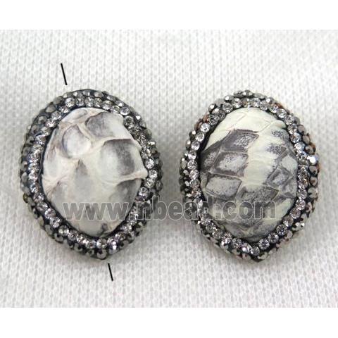 gemstone bead paved rhinestone